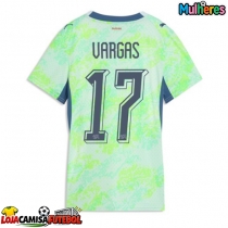Camisa de Futebol Suíça Ruben Vargas #17 Equipamento Secundário Mulheres Mundo 2026 Manga Curta